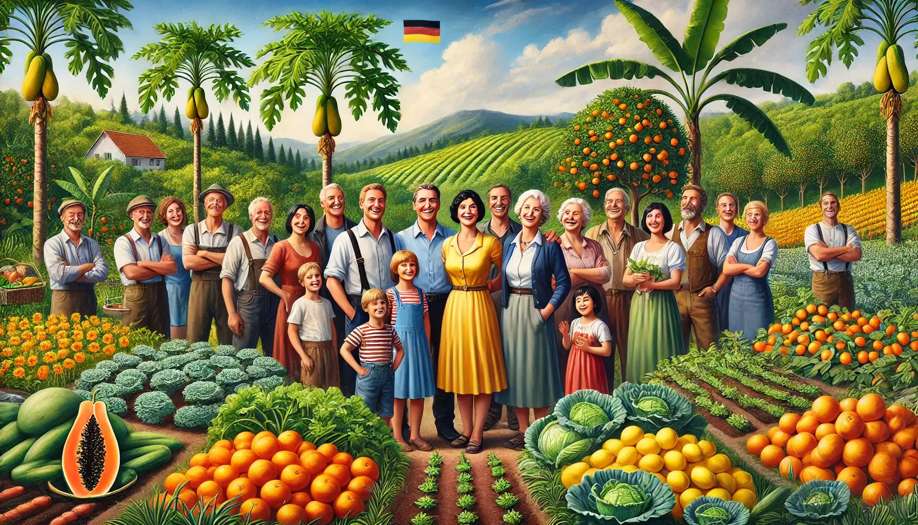 Gruppe_Deutscher_Einwanderer_Obstbaueme_Symbolbild